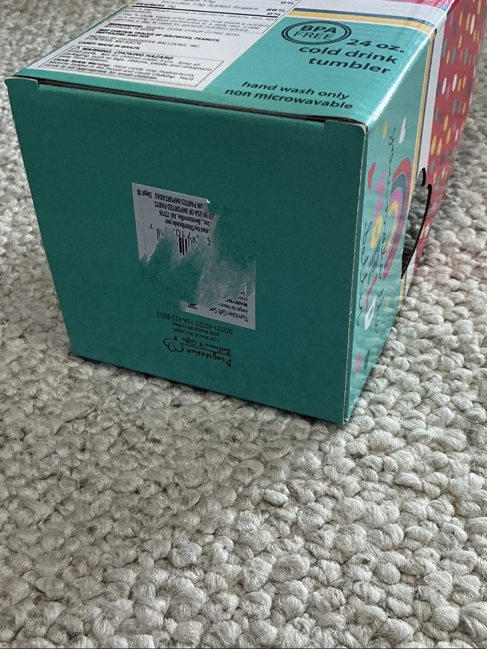 You Make the World Better Candy Tumbler - Turquoise Accent